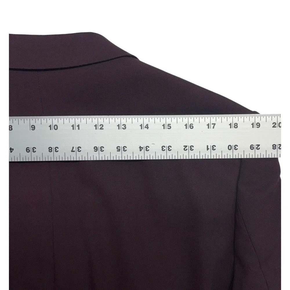 Express 40R 33x30 Eggplant 2pc Pant Suit Stretch Slim Wool Blend Flat Front